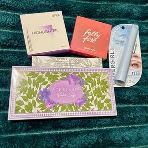 OFRA Highlighter and Makeup Set with Purple and Green Accents